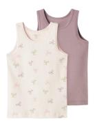 Nmftank Top 2P Barely Pink Bow Noos Pink Name It