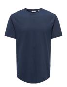 Onsmatt Life Longy Ss Tee Navy ONLY & SONS