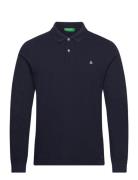 L/S Polo Shirt Blue United Colors Of Benetton