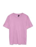 Vmpaulina Ss T-Shirt Ga Jrs Noos Pink Vero Moda