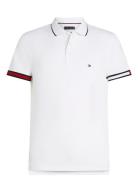 Flag Cuff Slim Fit Polo White Tommy Hilfiger