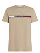 Hilfiger Chest Insert Tee Beige Tommy Hilfiger