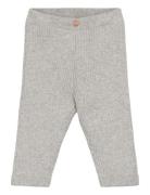 Cotton Ribbed Leggings Grey Mango