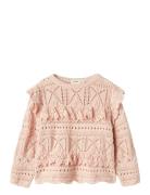 Nmfdamia Ls Loose Knit Lil Pink Lil'Atelier