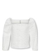 Kogpilea 3/4 Emb Anglaise Shirt Wvn White Kids Only