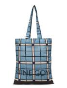 Cotton Tote, 2285 Tote Bags Blue STINE GOYA