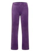 Leggings Flare Velour Solid Purple Lindex