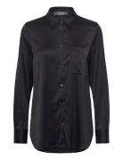 Mmlinda Satin Shirt Black MOS MOSH