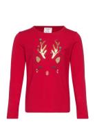 Top Ls Reindeer Face Red Lindex