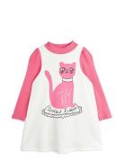 Cat Sp Ls Dress Pink Mini Rodini