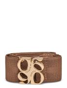 Dante6-Motif Logo Tape Belt Gold Beige Dante6