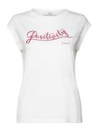 Cc Heart Positivity T-Shirt - Cap Sleeve White Coster Copenhagen