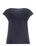 Yui Satin Top Navy Ahlvar Gallery