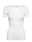 Rmwbalta Ss Boat-Neck T-Shirt White RM By Rosemunde