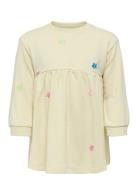 Kmglavina Life L/S Ck Embdress Ub Swt Cream Kids Only