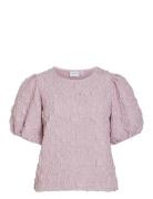Visophia O-Neck 2/4 Top/Dc Pink Vila