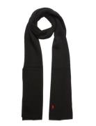 Signature Pony Wool Scarf Black Polo Ralph Lauren