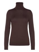 Modal Silk Nylon-Ls Sweater Brown Lauren Ralph Lauren