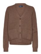 Wool-Cashmere V-Neck Cardigan Brown Polo Ralph Lauren