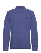 Custom Slim Fit Mesh Polo Shirt Blue Polo Ralph Lauren