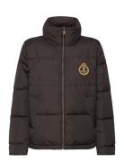 Crest-Patch Funnelneck Down Coat Black Lauren Ralph Lauren