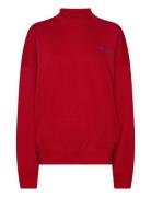 Logo Fleece Mockneck Red Polo Ralph Lauren