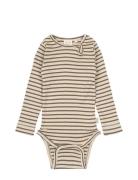 Body L/S Modal Striped Brown Petit Piao