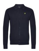 Linen Blend Knitted Shirt Navy Lyle & Scott