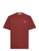 Washed Boot Lab Back Graphic Tee Burgundy Timberland