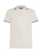 Open Collar Tipped Polo White Tommy Hilfiger