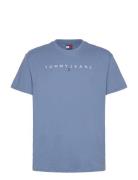 Tjm Reg Linear Logo Tee Ext Blue Tommy Jeans