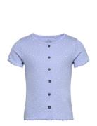 Nkfvemia Aop Ss Slim Top Blue Name It