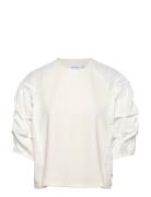 Blouse With Puffy Sleeves White Coster Copenhagen