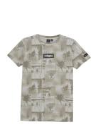 T-Shirt Ibj All Over Print Grey Indian Blue Jeans