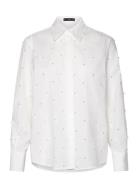 Cotton Shirt With Pearl Detail White Mango