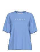 Slfvilja Ss Printed Tee W Blue Selected Femme