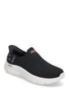 Women Go Walk Flex Sunset Rose Black Skechers