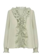 Cremery Blouse Green Cream