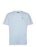 Cross Logo Organic Tee Blue Clean Cut Copenhagen