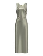 Slfselene Sl Cowl Back Midi Dress B Silver Selected Femme