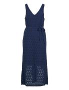 Viamalina V-Neck S/L Midi Dress/Pb Navy Vila