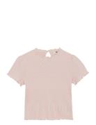 T-Shirt Ss Pointelle Pink En Fant