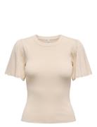 Onlanjelica Ss Detail O-Neck Knt Beige ONLY