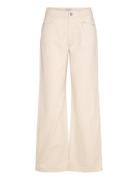 Dante6-Nuit Distressed Wide Leg Jeans Cream Dante6