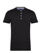 Ribbed Granddad Tee S/S Black Lindbergh