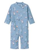 Nmmzilo 3/4 Uv Suit Blue Name It