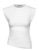 Draped Sleeveless T-Shirt White Mango