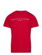 U Corp Logo Ess Tee Ss Red Tommy Hilfiger