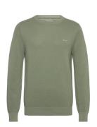 Cotton Pique C-Neck Khaki GANT