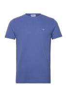 Slim Pique Ss T-Shirt Blue GANT